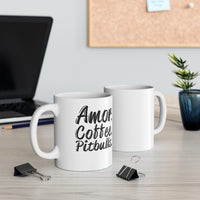 Amor. Coffee. Pitbulls. - White Mug [PERFECT GIFT IDEA]